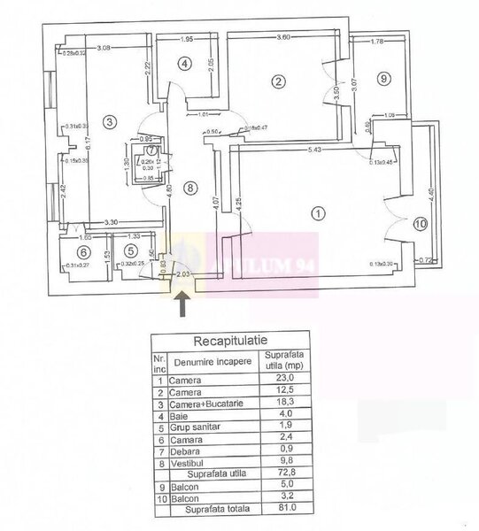 Apartament 3 camere in zona Unirii-Casa Poporului